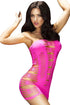 Sexy Rosy Hollow-out Flirty Tube Chemise